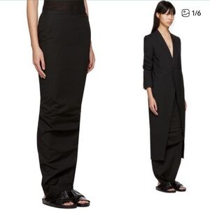 Rick Owens pillar black long skirt never worn